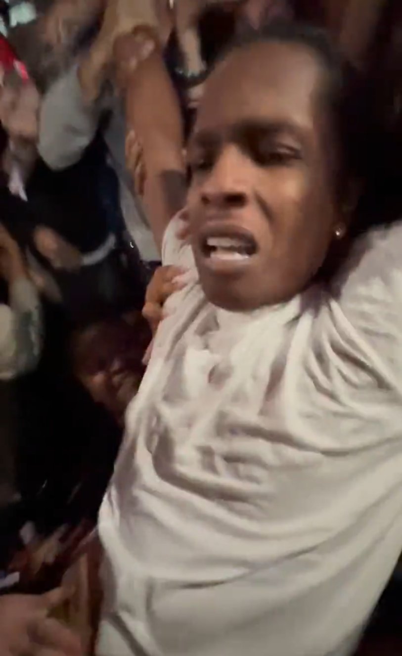 A$AP Rocky Jumps Into Mosh Pit And Gets Attacked … 'She's Squeezing My  NUTS.” (Watch) - Media Take Out