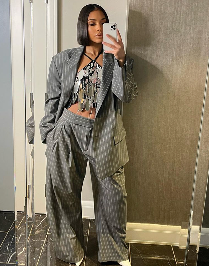 Lori Harvey Shows Up To The White House … Wearing One Of Steve Harvey’s Giant Suits!